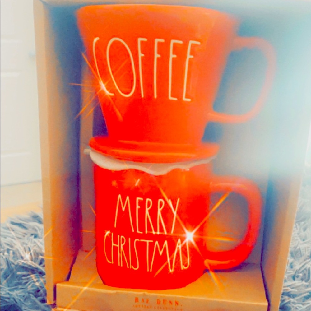 Beautiful mug Rae Dunn collection in gift boxes with ribbon perfect for a gift